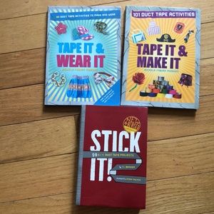 Set of 3 DIY duct tape books